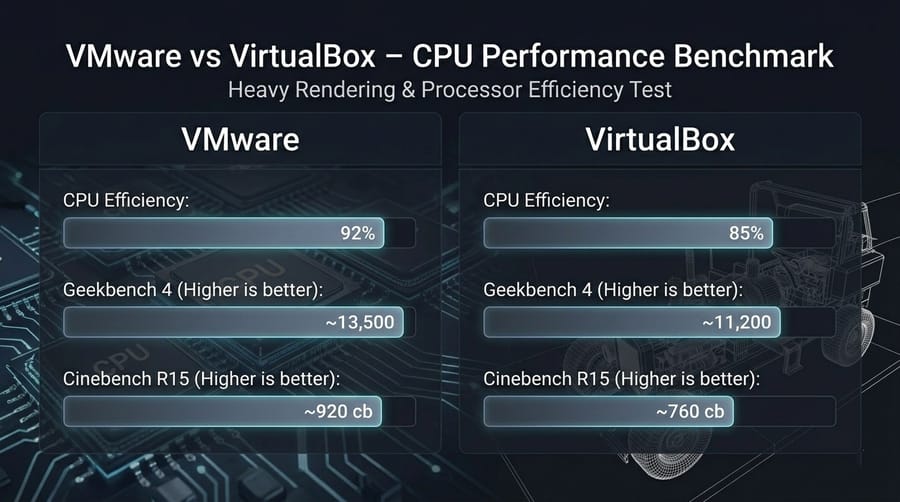 VMware Vs VirtualBox Complete 2026 Comparison Guide CPU Efficiency 